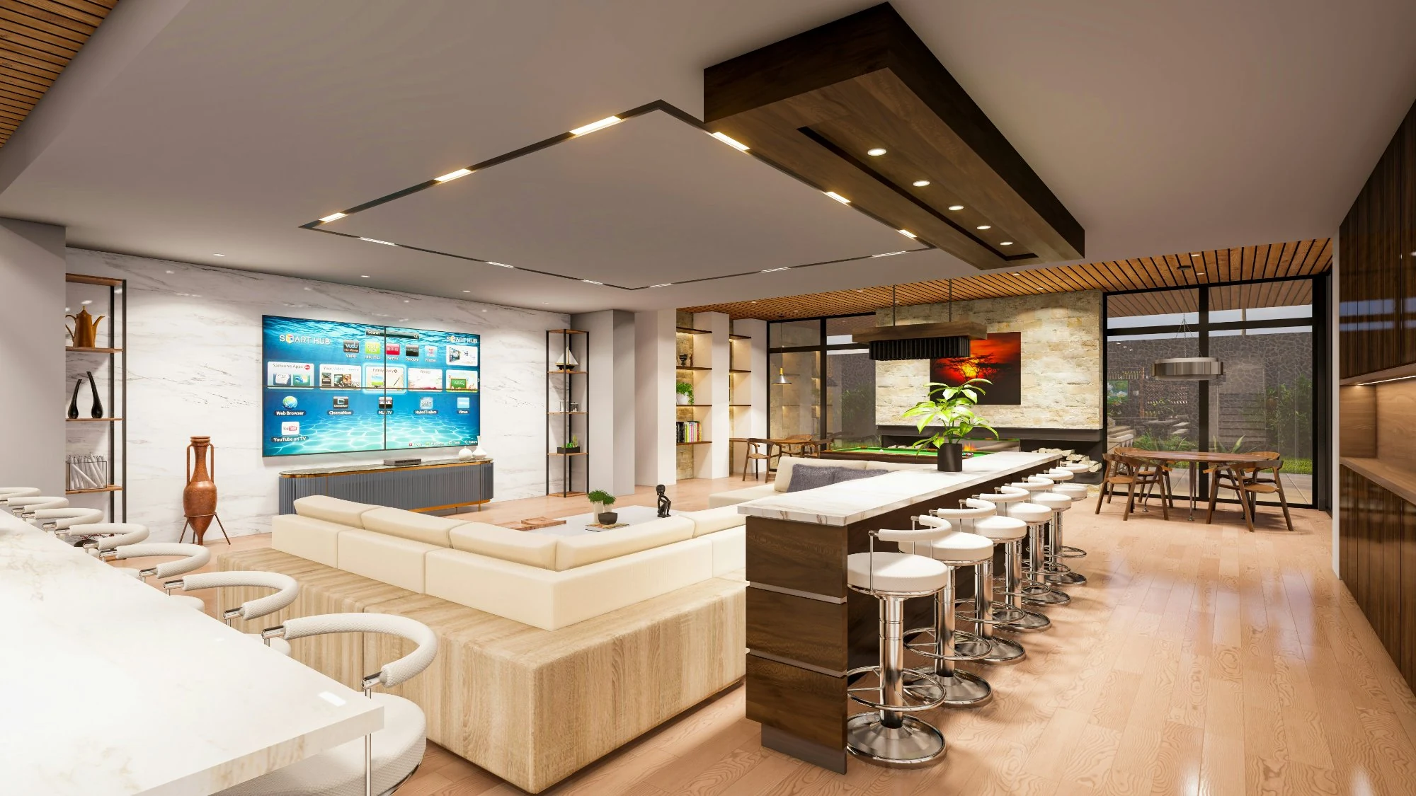 Kitchen open to living