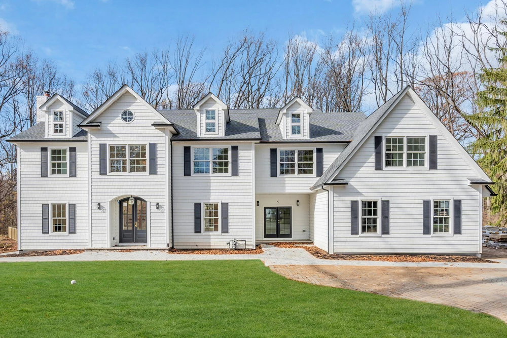 The Millburn - white shingle colonial exterior, Essex County NJ