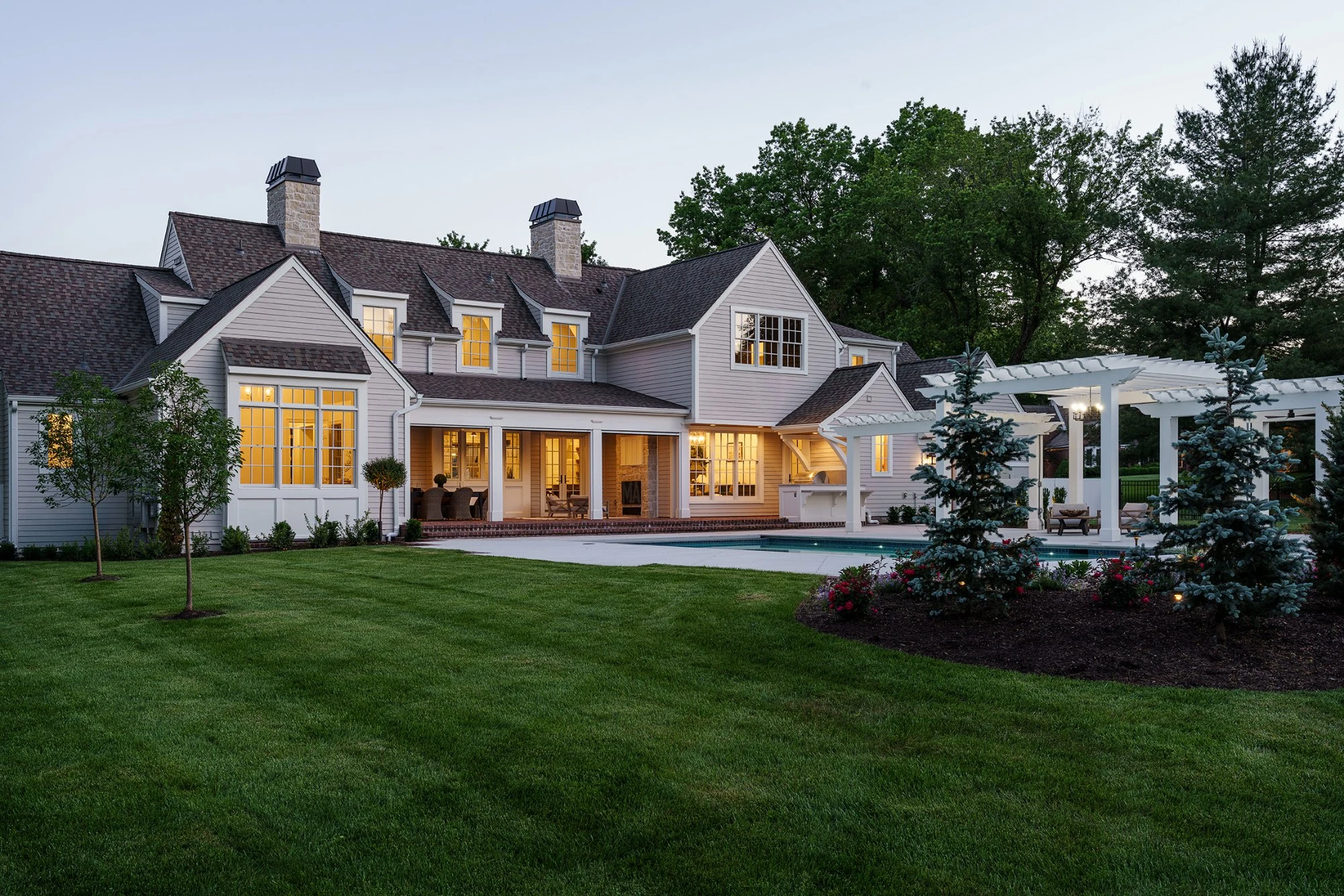 The Whitmore - luxury transitional colonial new build exterior, Morris County NJ